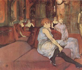 Henri de toulouse-lautrec Interior in the Rue des Moulins (mk09) oil painting picture